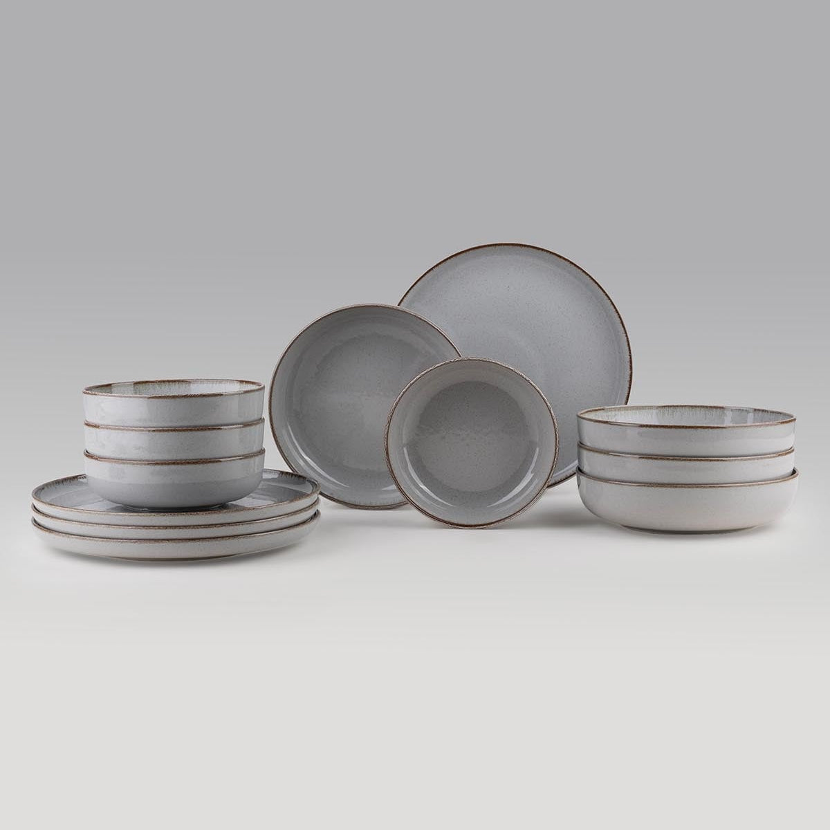 Homestar – Serviesset – 25 delig | 6-Persoons + Salade kom – Grijs