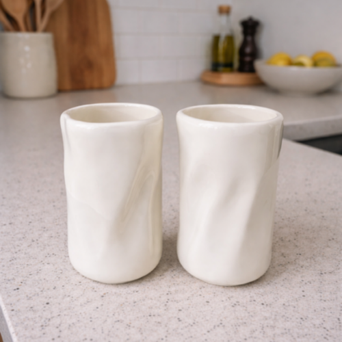 Keramische Mokken –Set van 2-350 ml – Wit