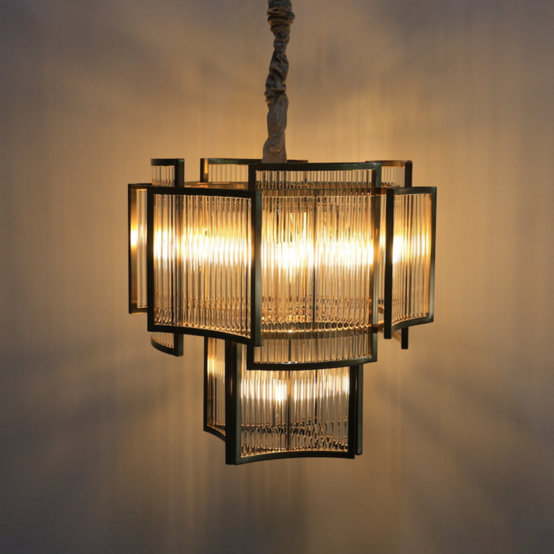 Luxe Hanglamp 8-Lichts Ø50 cm – Goud of Chroom – Helder Glas – E14 Fitting