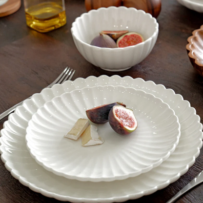 Lotus Serviesset 24-Delig – Voor 6 Personen – Wit Porselein