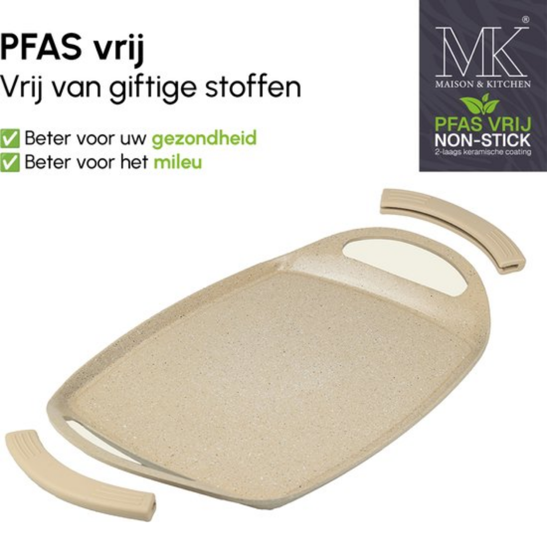 XXL Inductie Grillplaat - Grillpan PFAS vrij - 47 CM