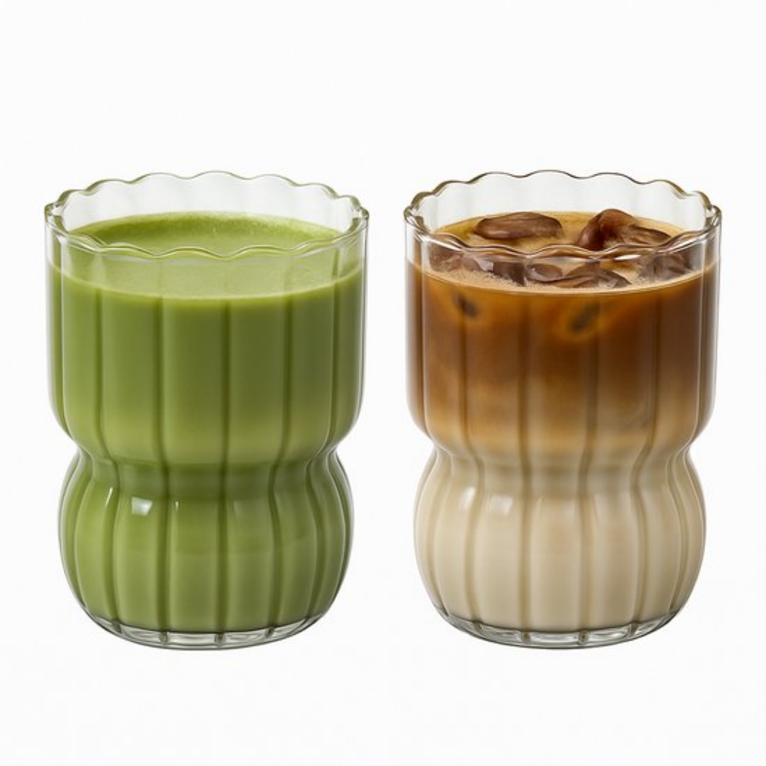 Latte macchiato glazen - Set van 2 – 300 ml – Hittebestendige Drinkglazen