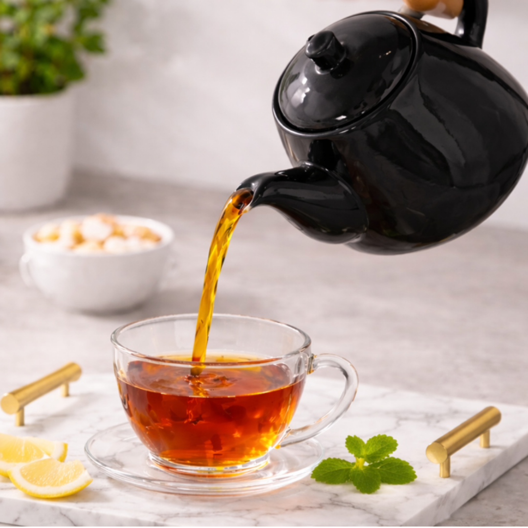 Mulex-Elektrische Theeketel Set – 4.0L Waterkoker & 1.5L Porseleinen Theepot – Zwart
