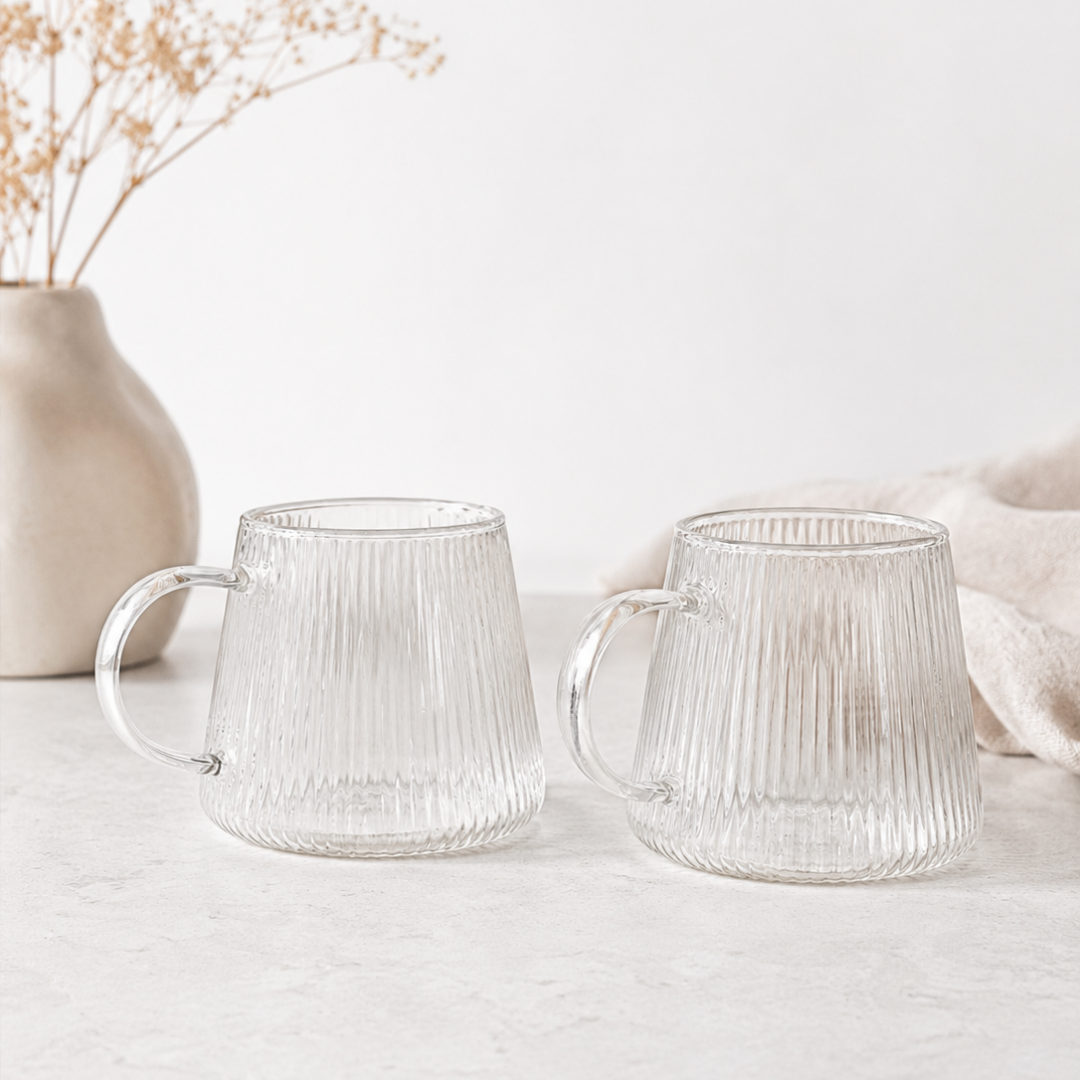 Thee- en Koffiekoppen-Set van 2 Glazen