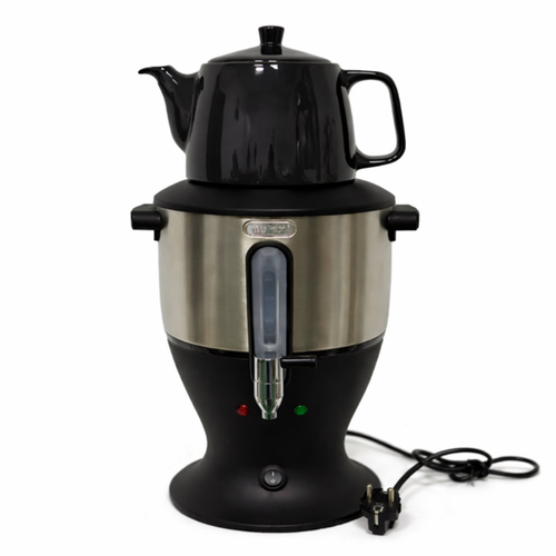 Mulex-Elektrische Theeketel Set – 4.0L Waterkoker & 1.5L Porseleinen Theepot – Zwart