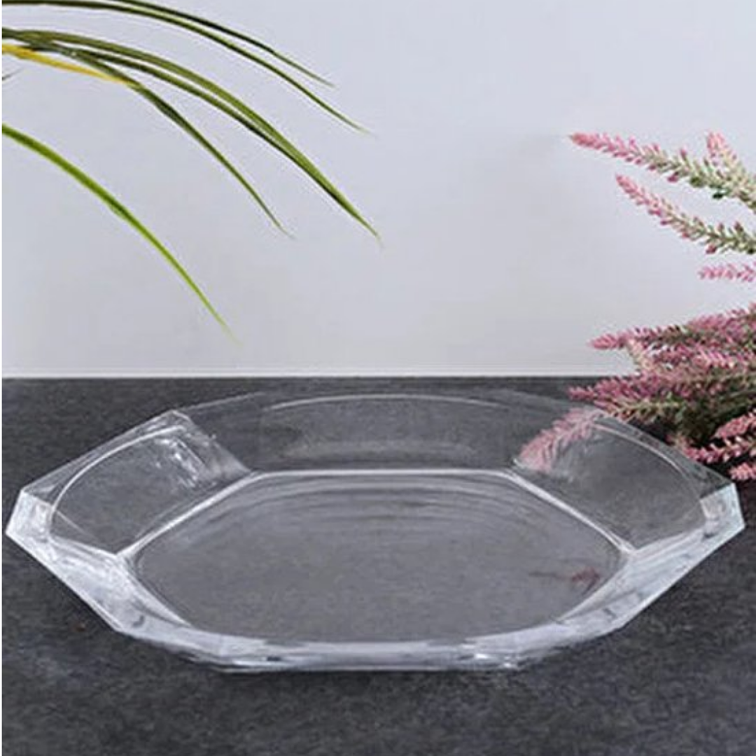 Paşabahçe Nude – Kristallen Dessertborden – Set van 6 – 18 cm