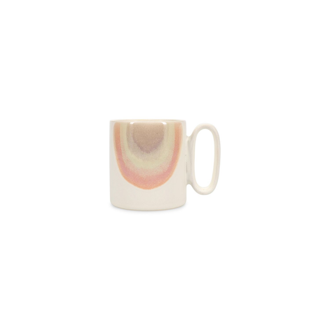 Paint Mok 39cl Beige/Blauw – Stoneware Koffiemok – 2 stuks -Keramische Beker – 390 ml