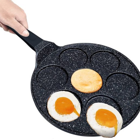 Pannenkoekenpan - Crepe/Poffertjes Pan - 26cm - Inductie - 7 Vormen