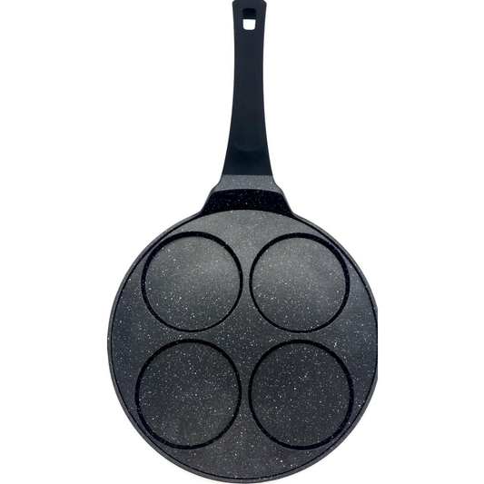 Pannenkoekpan - Crepe / Poffertjes pan - 26 cm - Inductie -4 Vormen