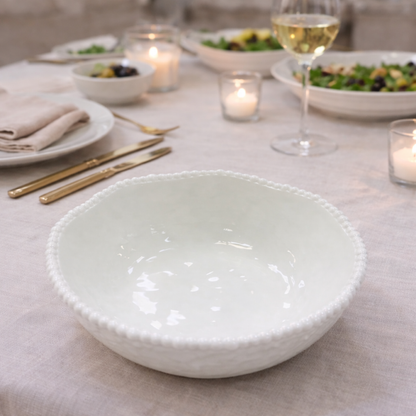 Pearly Fruitschaal & Saladeschaal Porselein – Ø22 x 8 cm