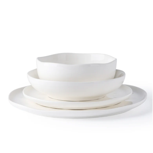 Perlemor Serviesset 24-Delig – Voor 6 Personen – Wit Porselein