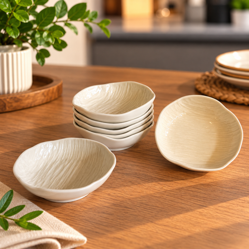 Bavary-beige tapasbordjes-6 delig-Ø 11,2 CM