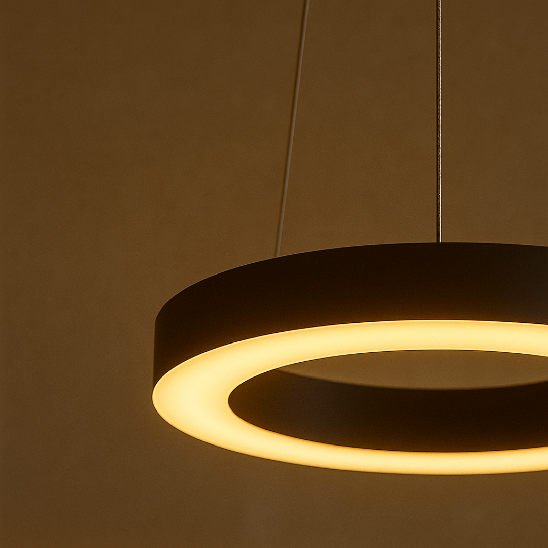 Moderne LED Ring Hanglamp  – Bruin Metaal – Warm Wit 2700K