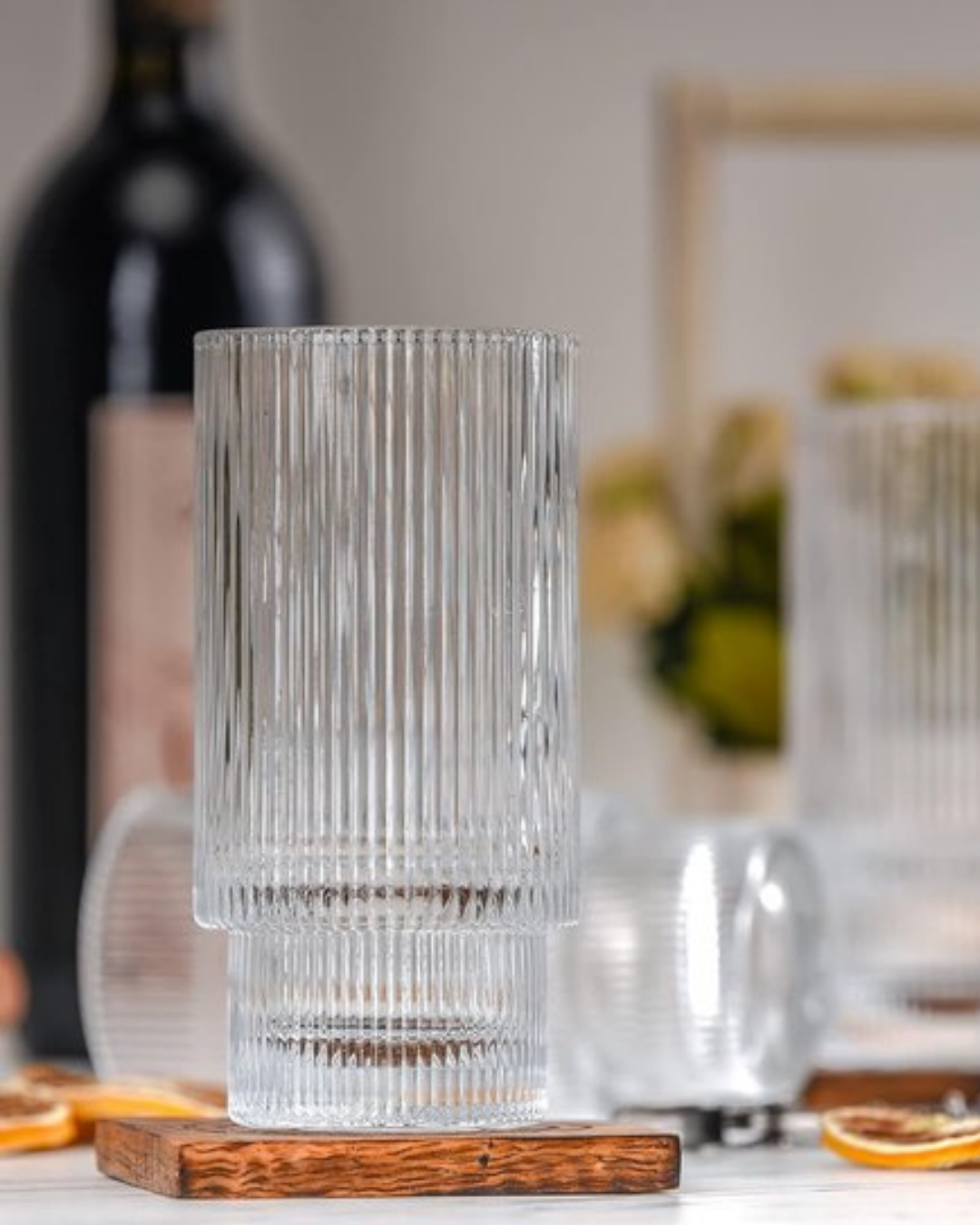 Ribbel Luxe Longdrink Glazenset (6 stuks) 280ml