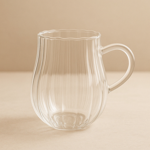 Mira Ribbel Thee/Koffieglazen met Oor (2stuks) 300ml