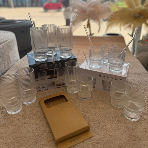 Ribbel Luxe Glazenset Compleet Drink & Sip Pakket (19-delig)