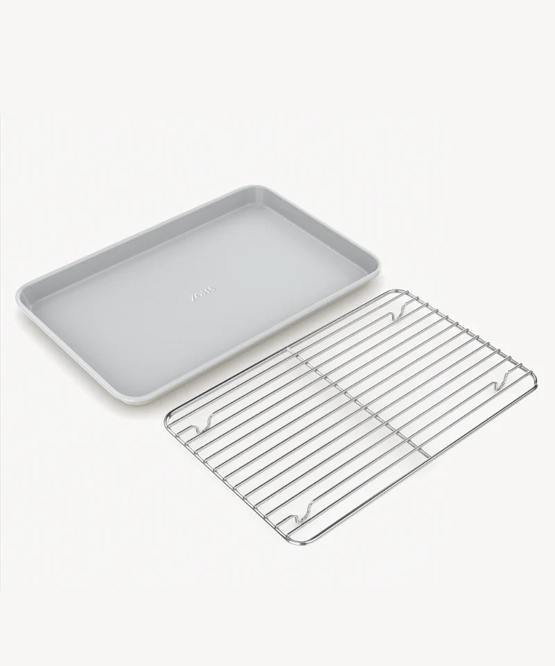 Bakplaat met Afkoelrooster – Beige – 39,5 x 26,8 cm