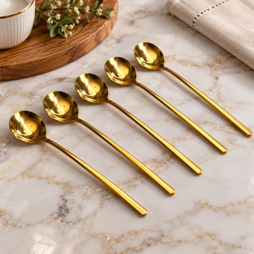 Gouden Theelepels Set van 6 – 14 CM