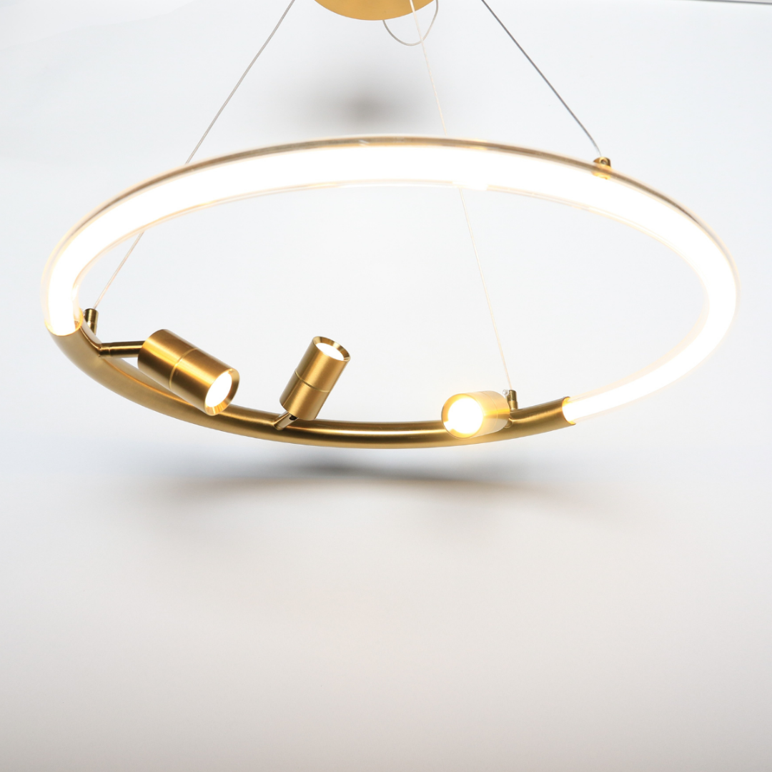 Moderne - Ronde LED Hanglamp Ø50 cm Brushed Gold