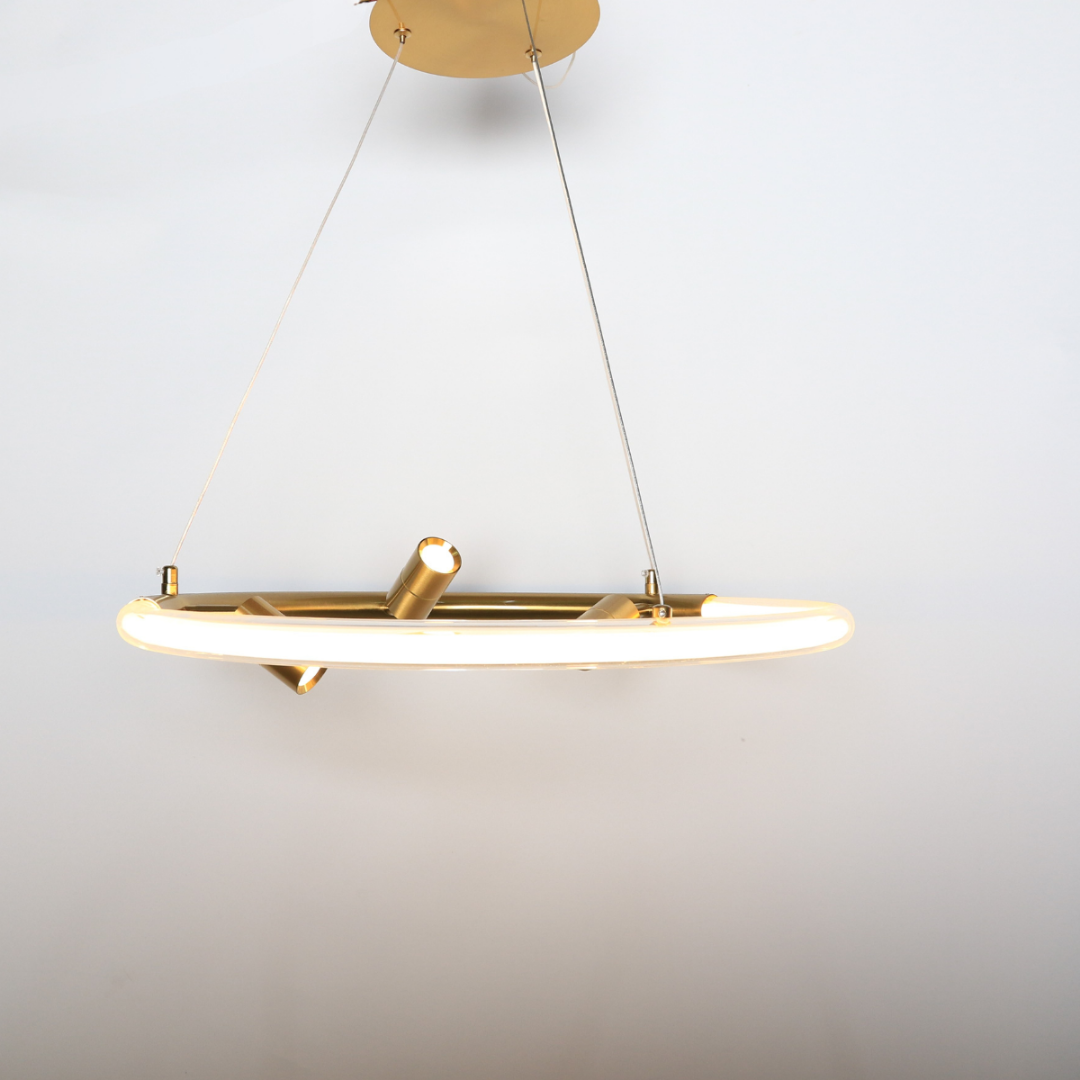 Moderne - Ronde LED Hanglamp Ø50 cm Brushed Gold